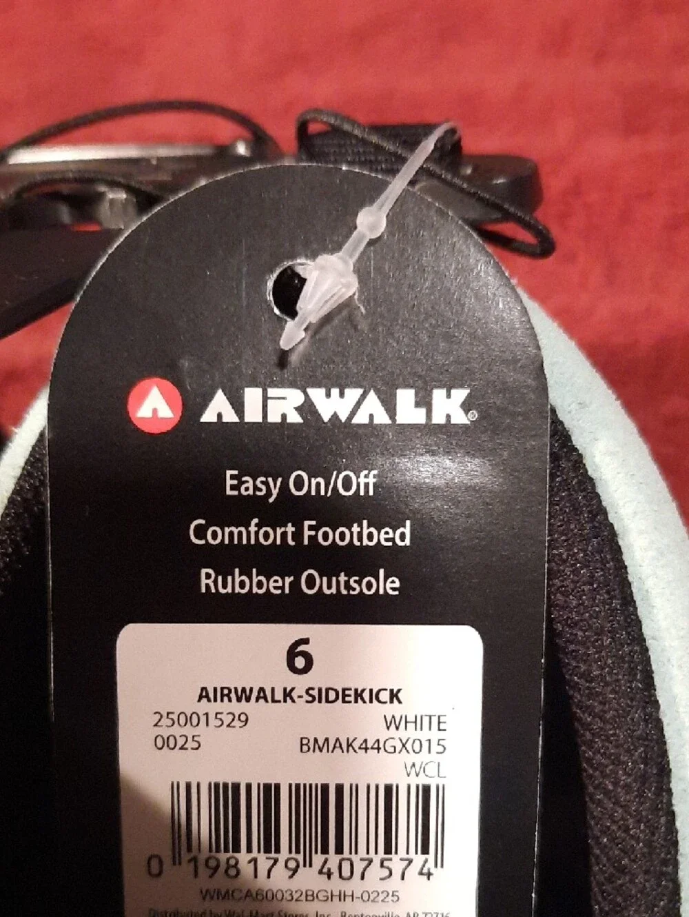 Boys Airwalk Sidekick Sneakers Money Design in Black and White with Mint Accent - Picture 6 of 6